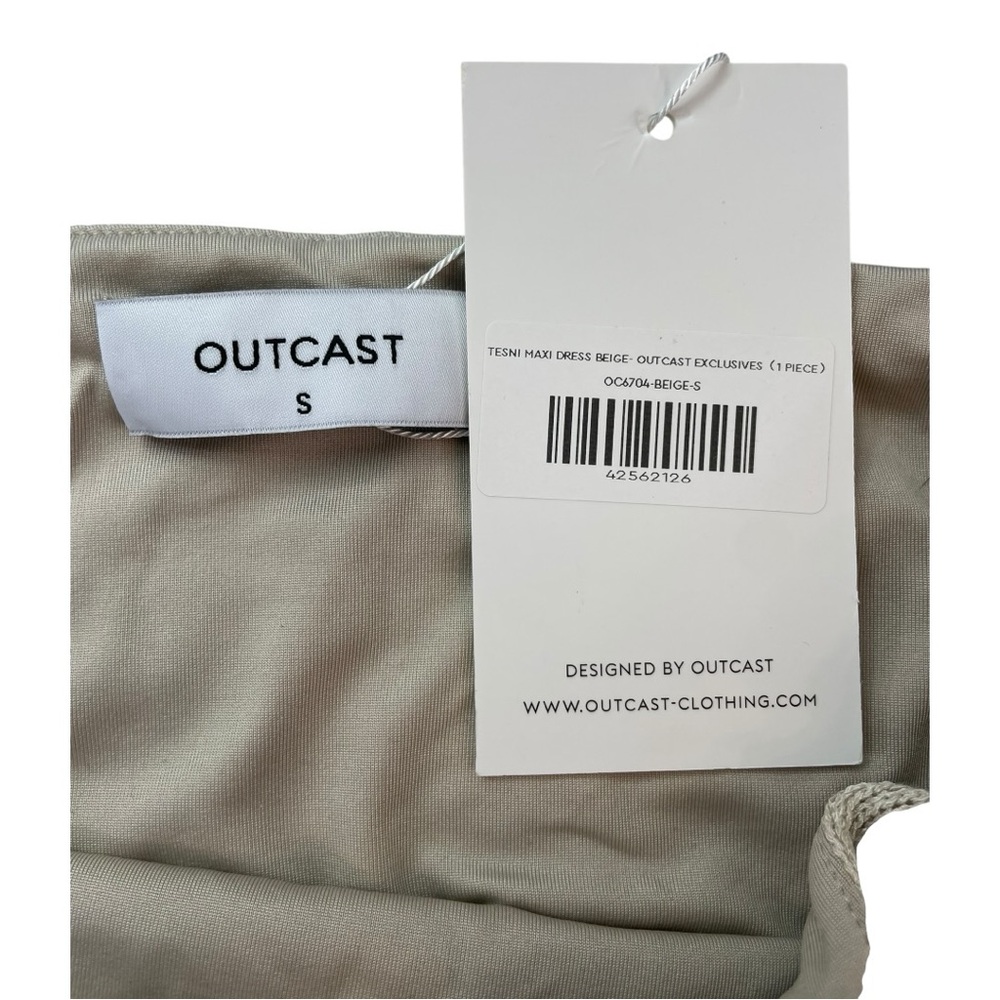 OUTCAST TENSI MAXI DRESS BEIGE OC6704 MSRP$100 NWT - Picture 5 of 5